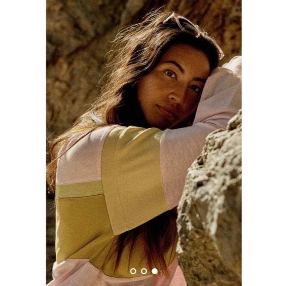 Anthropologie Daily Practice Sporty Striped Zip Cotton Dress Pink Small EUC - Picture 1 of 11